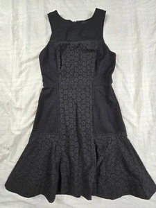 J. Crew Collection Paneled Eyelet Dress Black Womens Size 2 - Picture 1 of 9