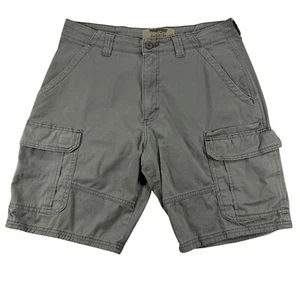 Pantaloncini cargo Wrangler Authentics da uomo taglia 33 verde kaki chino - Foto 1 di 11