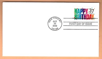 US Stamps FDC Sc#3695 37¢  2002  "HAPPY BIRTHDAY"  [Z112] - Image 1 of 2