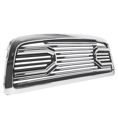 Rejilla delantera cromada + carcasa de repuesto horizontal estilo billet para RAM 1500 09-12 Foto 1 de 4