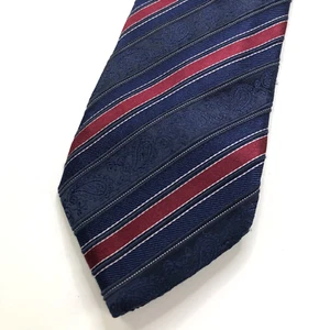Canali 100 % Seide Krawatte Herren gestreift Paisley hergestellt in Italien 3" Breite 59 Zoll - Bild 1 von 11