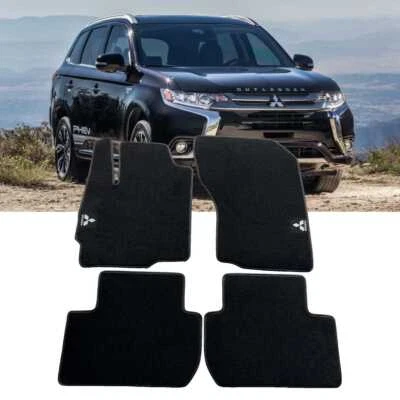 For Mitsubishi Outlander 2005-2016 Car Floor Mats Black Velour Carpets Auto Foto 1 de 4