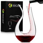 HiCoup Red Wine Decanter with Aerator - 750mL Crystal Glass Wine Carafe and P...