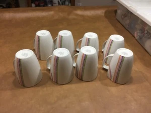 8 Corelle Coordinates Porcelain Mugs / Cups with Geometric Design. Rare - Picture 1 of 5