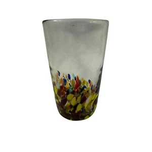 Handmade Fused Glass Art Glass Vase 1990s Decor - Picture 1 of 4