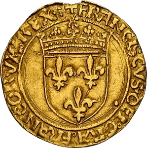 Ecu d'or 1515-1547 Francia François I NGC AU moneda de oro (1140) - Imagen 1 de 5