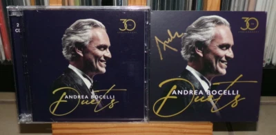 ANDREA BOCELLI DUETS 30TH ANNIVERSARY SIGNED CD TIME TO SAY GOODBYE THE PRAYER - Image 1 of 4