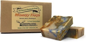 YANKEETRADERS Monkey Farts Seife - Natürliche, Vegane, Hausgemachte Seife / 2, 4 oz Riegel - Bild 1 von 2