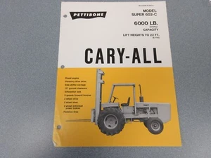 Rare Pettibone Cary All Super 602C Sales Sheet - Picture 1 of 2