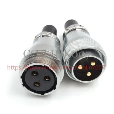 WEIPU WS28 3Pin Power Connector, 50A Docing Aviation Bulkhead Connector 500VAC - Image 1 of 4