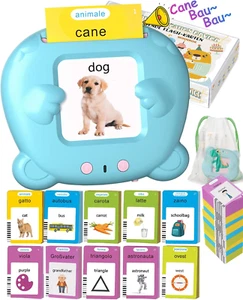 Carte Parlanti Montessori Bilingue, Flashcards Bambini Italiano, Amico Vocabolo - Foto 1 di 12
