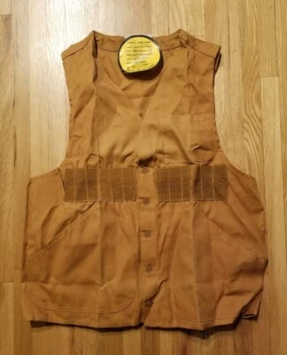NOS Vintage BLACK SHEEP Vest Mens Medium M Brown Cotton Hunting Shooting Japan - Image 1 of 4