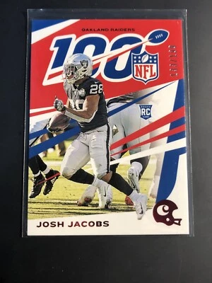 Josh Jacobs NFL 100 2019 Chronicles RC Insert /199 Red Foil Raiders - Image 1 of 2