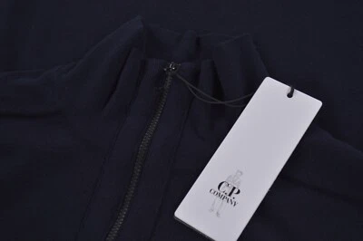 C.P. (CP) Company NWT 1/2 Zip Merino Wool Sweater Size M 50 in Solid Navy Blue - Image 1 of 4