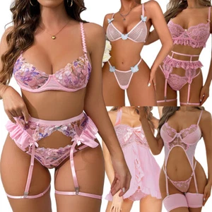 Women's Sexy Lingerie Sleepwear Babydoll Underwear Lace Dress G-String Nightwear - Picture 1 of 123