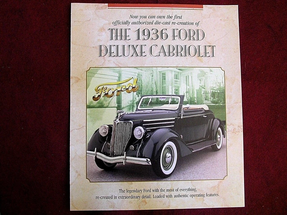 Folleto Franklin como nuevo - Ford Deluxe Cabriolet 1936   Foto 1 de 1