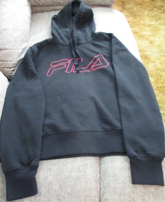 Sudadera con Capucha FILA Polar Adulto Mujer Mediana Negra Rosa Logo Bordado Foto 1 de 4