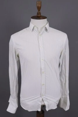Kenzo 修身白色条纹长袖纽扣衬衫尺寸 39 / 15 1/4 — 第 1/4 张图片