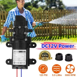 12V Water Pump 130PSI Self Priming Diaphragm High Pressure Automatic Switch NEW - Picture 1 of 14