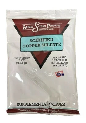 (1) Acidified Copper Sulfate for Sour Crop in Chickens Turkeys & Pigeons  (1 Lb) - Image 1 of 2