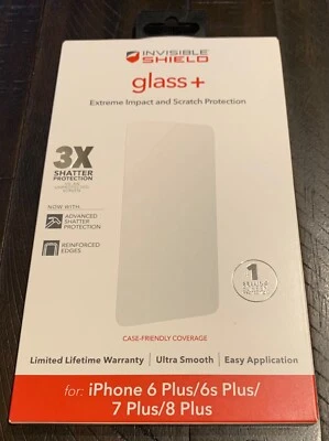Cristal Protector Invisible Zagg + Protector de Pantalla para iPhone 8 Plus / 7 Plus 5.5"-NUEVO Foto 1 de 3