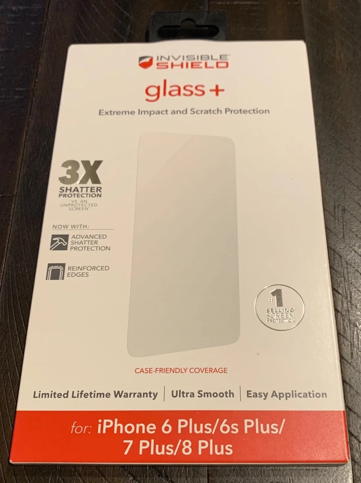 Cristal Protector Invisible Zagg + Protector de Pantalla para iPhone 8 Plus / 7 Plus 5.5"-NUEVO Foto 1 de 3