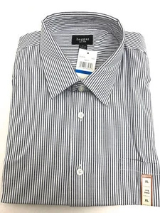 Camisa de vestir para hombre Haggar manga larga azul marino a rayas talla nueva X-grande - Imagen 1 de 4