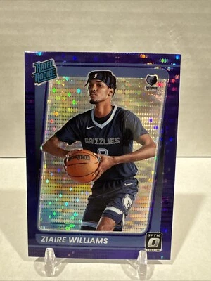 Pulsar púrpura óptico Panini 2021-22 clasificación Prizm novato #198 Ziaire Williams Foto 1 de 2