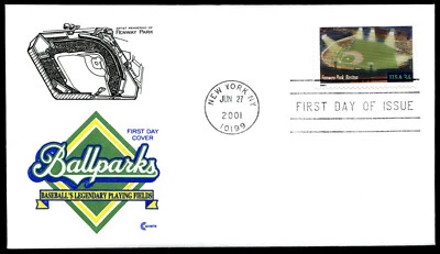 2001 Fenway Park FDC Baseball's Legendary Playing Fields CCC Cachet - Image 1 of 4