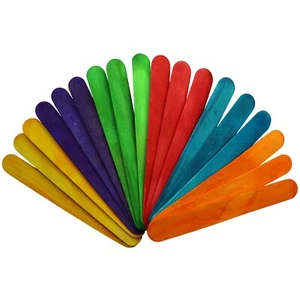 Colored Jumbo Craft Sticks, Wood Craft Sticks 6 Inch - Picture 1 of 7