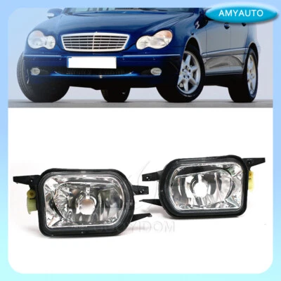 1 par de luces antiniebla delanteras conducción sin bombilla para Mercedes Benz Clase C 2001-2007 Foto 1 de 4
