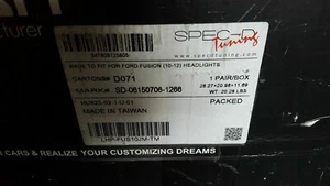 Spec-D Tuning LHP-FUS10JM-TM Ford Fusion 4dr Sedan Black Led drl Projector UR - Afbeelding 1 van 3
