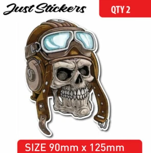 Skull rider with helmet sticker popular laptop, skateboard, car sticker, window - Foto 1 di 1