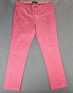 Psycho Bunny Wills Pants Chinos Mens 36x32 Solid Pink Preppy Casual Dress - Picture 1 of 9