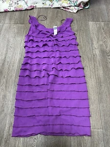 M&Co Layered Grape/Purple Summer Nights Dress - Size 16 New With Tags (RRP £40) - Picture 1 of 8