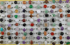 Wholesale Lots 40Pcs Mixed Fashion Jewelry Assorted Natural Stone Women Rings