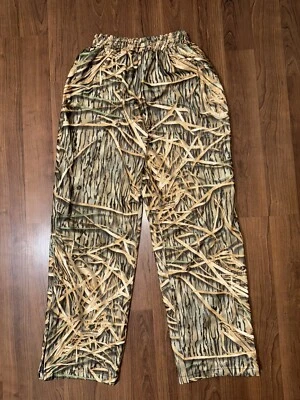 GameHide Hunting Camo Pants Drawstring Hush Hide Mossy Oak Size Large  - Image 1 of 4