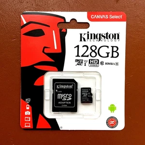 Kingston Micro SD Card 32GB 64GB 128GB 256 Class 10 SDXC Phone Memory & Adapter - Picture 1 of 11