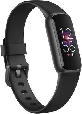 Fitbit Luxe Activity Fitness Wellness Heart Rate Tracker S/L Bands Graphite BLK - Image 1 of 3