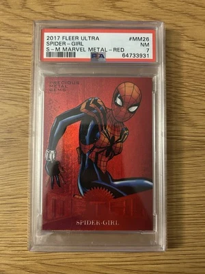 Spider-Girl Fleer Ultra Marvel Red  #85/99 Precious Metal Gems PSA 7 (2017) - Image 1 of 3
