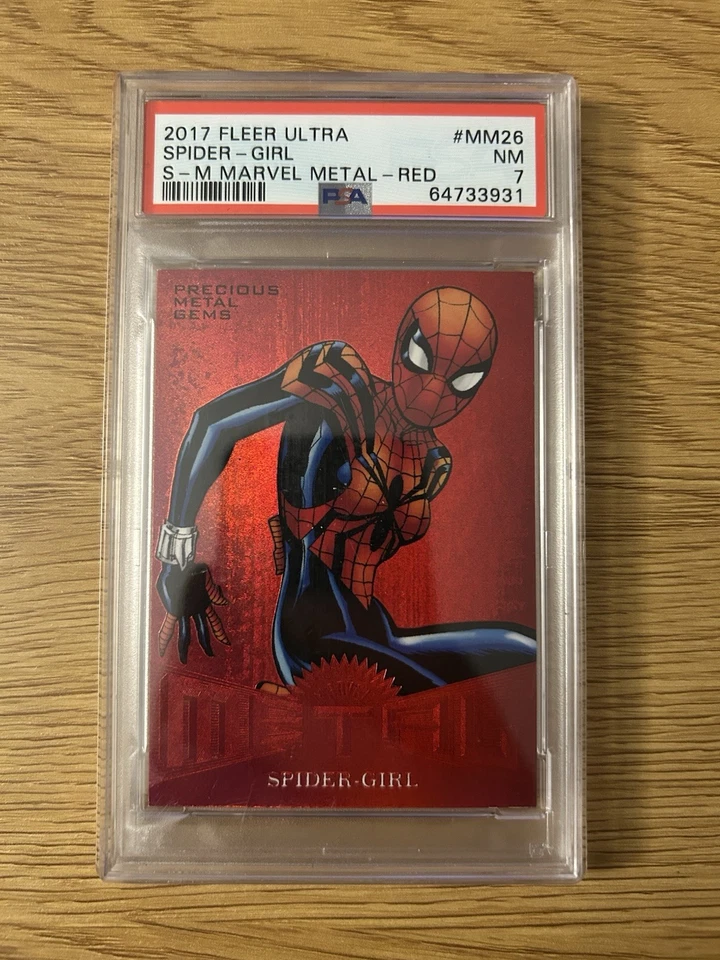 Spider-Girl Fleer Ultra Marvel Red  #85/99 Precious Metal Gems PSA 7 (2017) - Image 1 of 3