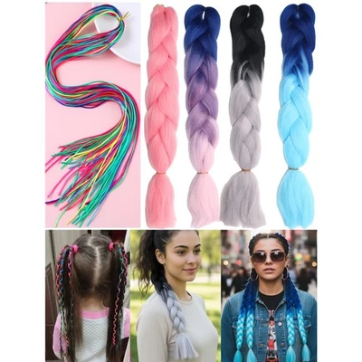 Extensiones de cabello trenzado ganchillo trenzado trenzado trenzado trenzado 24" + cuerda para el cabello Foto 1 de 4