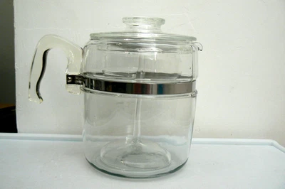 Vintage Pyrex Glass Flameware 7759 B 9 Cup Stovetop Percolator Coffee Tea Pot - Image 1 of 4