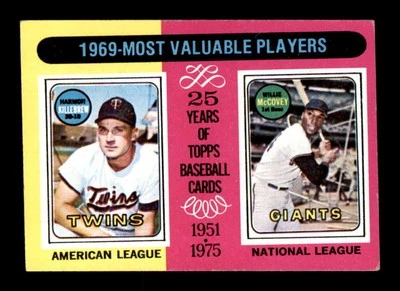 1975 Topps #207 Harmon Killebrew/Willie McCovey MVPs VGEX X3443802 - Image 1 of 3