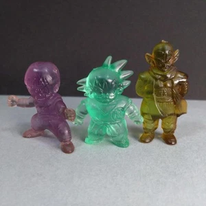 Dragon Ball Transparent Figure Set Of 3 Son Gohan Goku Nails Dora Eraser - Picture 1 of 2
