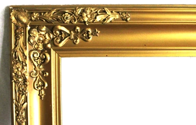 ANTIQUE FITS 16 X 20 GOLD GILT PICTURE FRAME WOOD FINE ART VICTORIAN ORNATE - Image 1 of 4