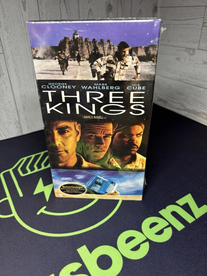 BRAND NEW Three Kings (VHS; 1999) George Clooney Mark Wahlberg RARE Sealed - Image 1 of 4