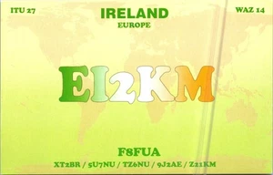HAM RADIO CQ QSL QSO POSTCARD EI2KM LOUTH IRELAND 2015 - Picture 1 of 5