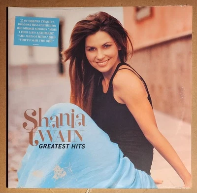 Shania Twain - Greatest Hits - New 2 LP Baby Blue Colored Vinyl w/ Slipmat - Image 1 of 2