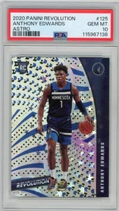 ๐ Anthony Edwards 2020 Panini Revolution Astro RC #125 PSA 10 GEM MINT - Picture 1 of 2